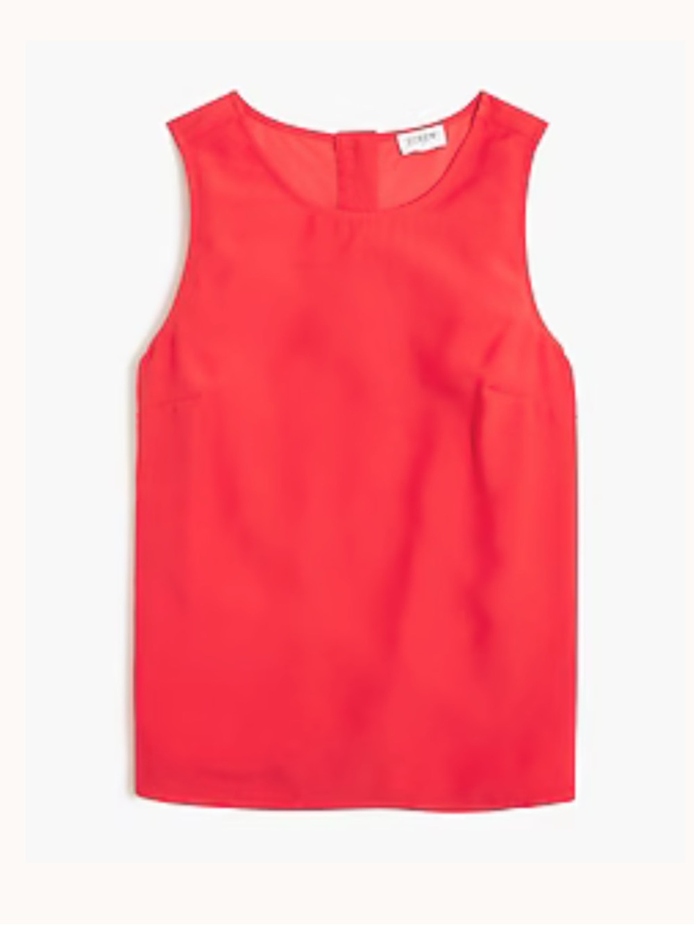 J Crew Sleeveless Red Orange Button Back Shell Tank Top